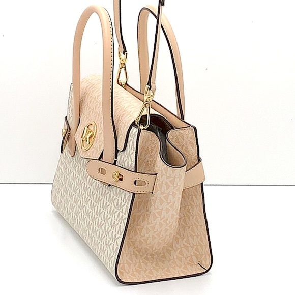 MICHAEL KORS
Carmen Medium Color-Block Logo Satchel color Buff Multi - Picture 6 of 16